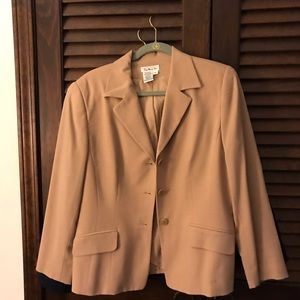 Talbots size 10 wool/Laine. Tan blazer